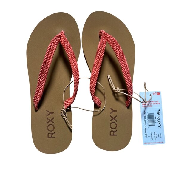 Roxy Malia II Sandals Coral Size 6 NEW - Picture 3 of 6